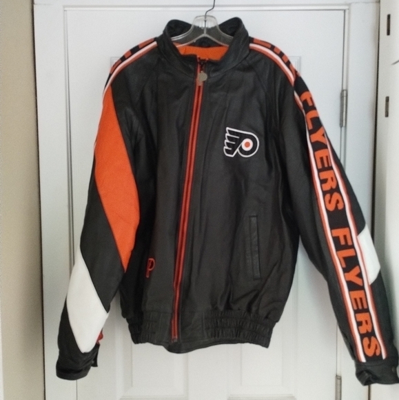 Vintage Pro Player Philadelphia Flyers Leather Jacket Men's size XL - Picture 1 of 11